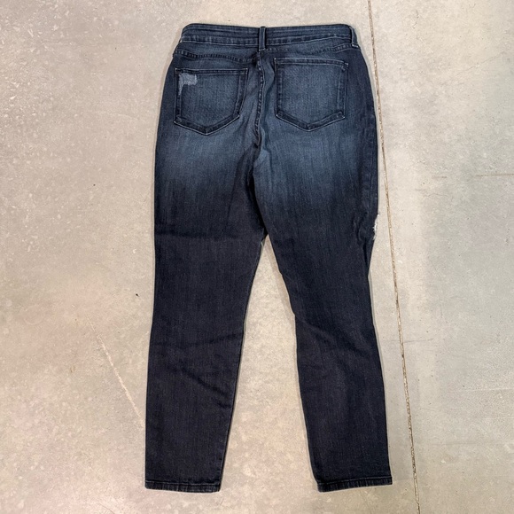 NYDJ Women's Alina Ankle Skinny Jeans 12 Dark Wash Distressed Denim Shapewear - Picture 2 of 9